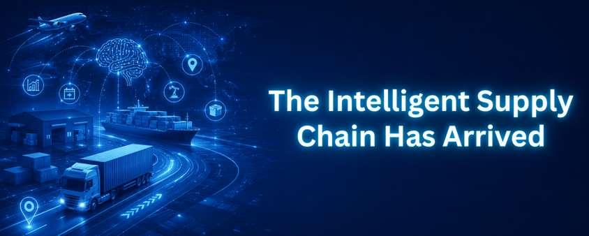AI in logistics — intelligent supply chain with route optimization, warehouse automation, and predictive analytics.